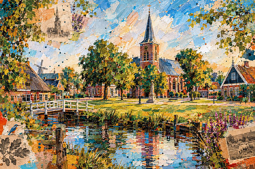 Gemälde „Dwingeloo, Niederlande“ – Die Schönheit der Landschaft in Drenthe