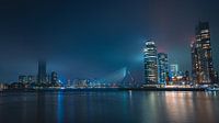 Neblige Nacht in Rotterdam