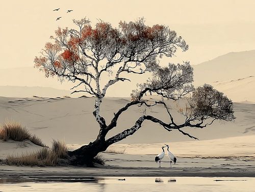 Sunset Ballad of the White Crane