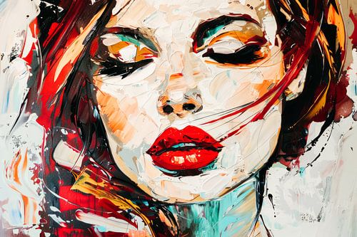 Portrait dans un style abstrait