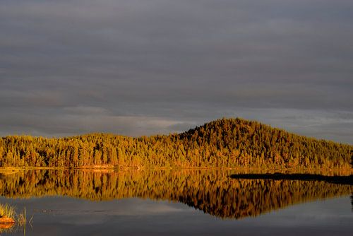 Swedish seascape in the late afternoon in theatrical lighting