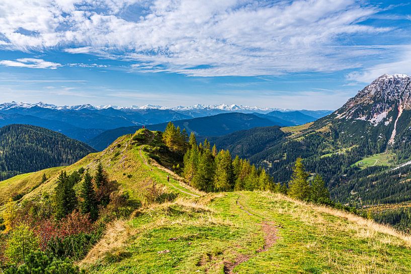 Mountain landscape "Happiness is: Views in the mountains" by Coen Weesjes