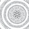 Moderne zwart wit patroon - bloem mandala van Studio Hinte