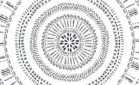 Modern black and white pattern - flower mandala by Studio Hinte thumbnail