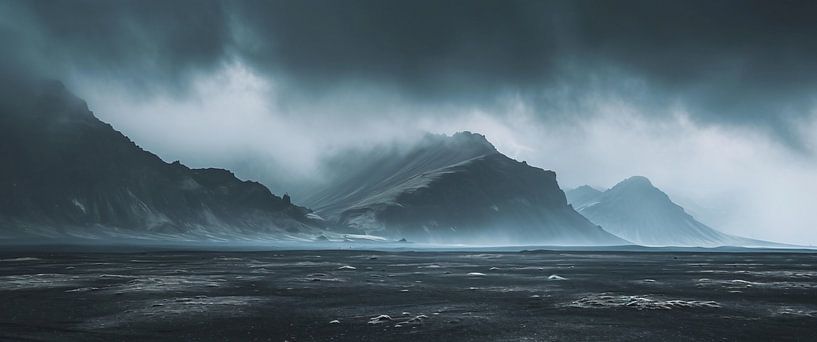 Bergpanorama van fernlichtsicht