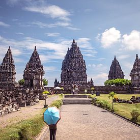 The prambanan temple in Java, Indonesia. Indonesia's largest Hindu temple. by Made by Voorn