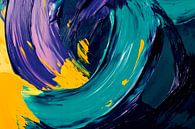 Colourful brushstrokes - Abstract by Poster Art Shop thumbnail