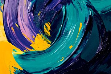 Colourful brushstrokes - Abstract by Poster Art Shop