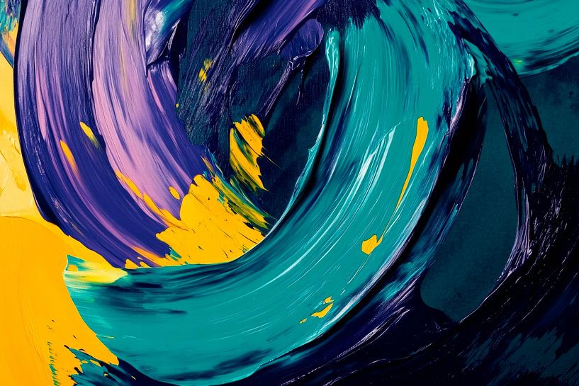 Colourful brushstrokes - Abstract by Poster Art Shop