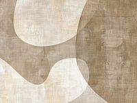 Abstract schilderij aardetinten | Soft Contours Ahead