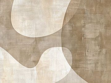 Abstract schilderij aardetinten | Soft Contours Ahead van Modern Collection