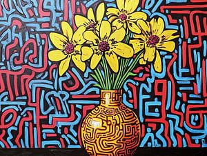 Abstrakter Hintergrund mit Blumen