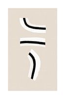 Minimalistische zwart-witte gebogen lijnen
