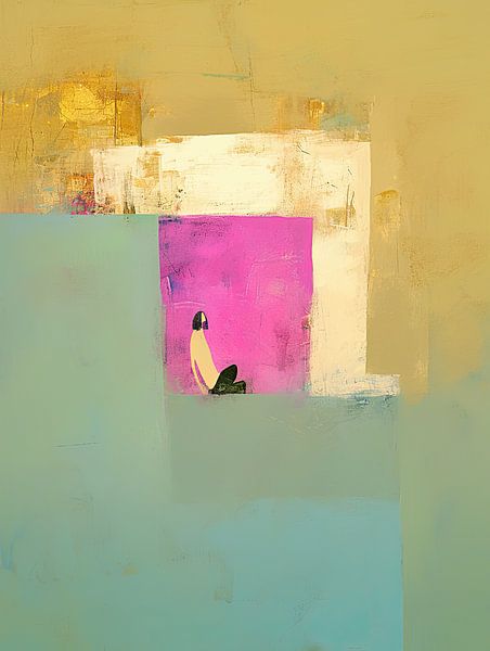 Girl Pink Plane by ARTEO Paintings