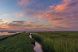 Salt marsh sunset by Jan Georg Meijer