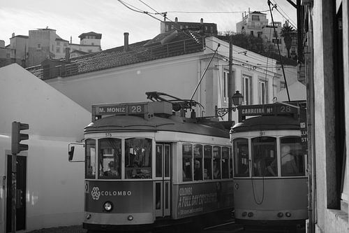 tram in Lissabon
