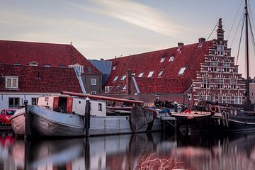 Longexposure van oude haven in Leiden