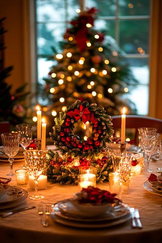 Feestelijke kersttafel