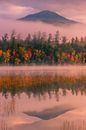 Autumn in Connery Pond in Adirondacks State Park by Henk Meijer Photography thumbnail