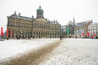 Snowy Dam Platz in Amsterdam Niederlande mit dem Königlichen Palast von Eye on You Miniaturansicht