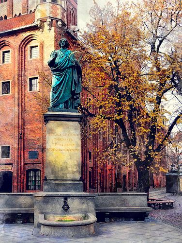 Toruń stad aquarel #Toruń