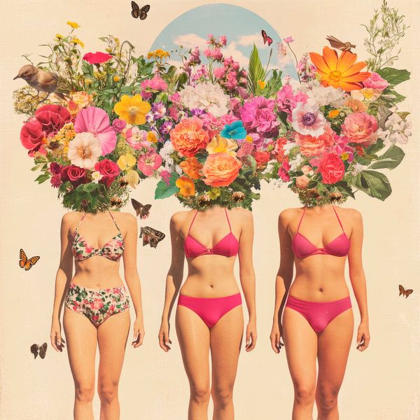 Floral magic in bikinis by Poster Art Shop