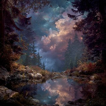 Sous un ciel de lumière nuageuse