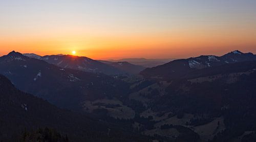 Coucher de soleil dans l'Allgäu