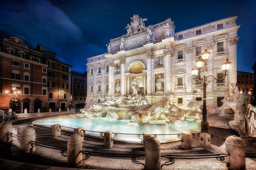 Fontana die Trevi fontein in Rome.