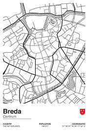 Stadtplan von Breda von Walljar