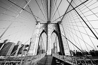 White Brooklyn Bridge/アンリ シルバーマン/ポスター Brooklyn Bridge New York City (Black White) by Sascha Kilmer