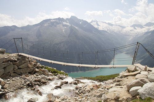 Hängebrücke - Schlegeis Stausee