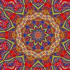 Kleuren gemengd in een symmetrisch patroon van Leo Huijzer
