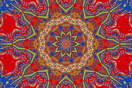 Éclaboussures de peinture dans un motif symétrique sur Leo Huijzer