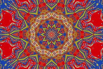 Kleuren gemengd in een symmetrisch patroon