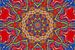 Kleuren gemengd in een symmetrisch patroon van Leo Huijzer