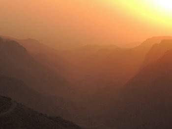 Zonsondergang in Dana, Jordanië