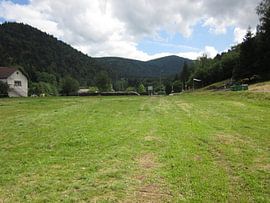 Berglandschap vanuit het dal