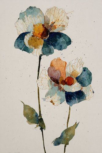 Deux fleurs en flou artistique