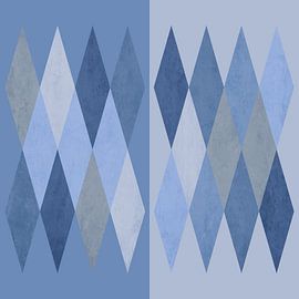 Blue Modern Geometry von Georgia Chagas