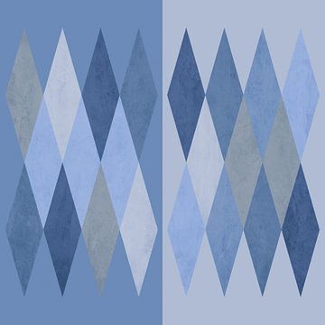 Blauw Moderne Geometrie van Georgia Chagas