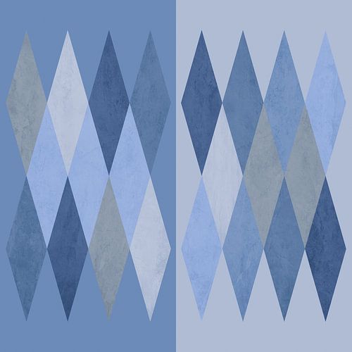 Blauw Moderne Geometrie