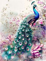 Colourful Splendour: Abstract Peacock