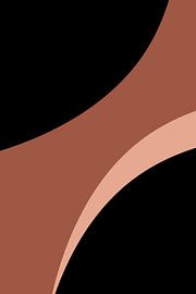 Moderne abstrakte Boho-Formen in Rosa, Terra, Schwarz Nr. 7 von Dina Dankers