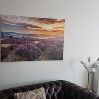 Klantfoto: Bloeiende heide op de Posbank van Sander Grefte, op canvas