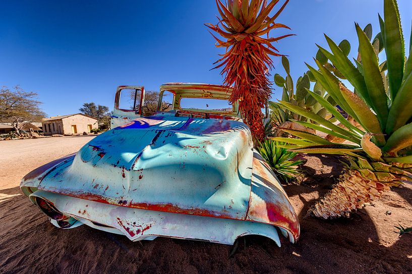 Expired oldtimer under the palm tree by Rene Siebring