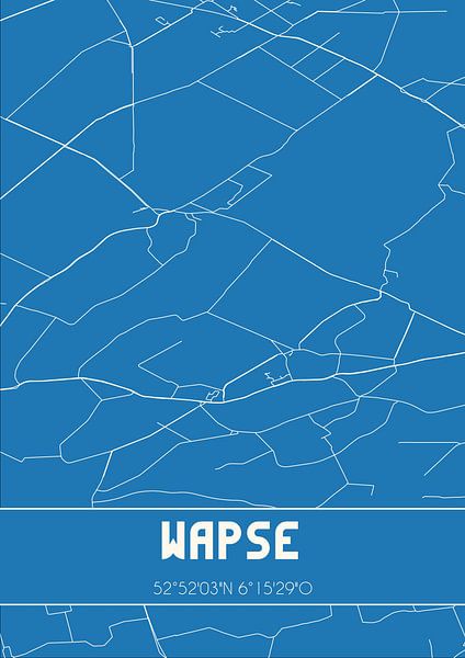 Blueprint | Map | Wapse (Drenthe) by Prints of Place