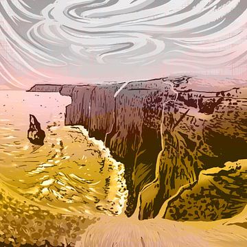 Zonsopgang boven de Noordzee van Abstrakt Art