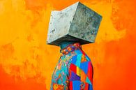 Colourful person with cubic head in the light by Poster Art Shop thumbnail
