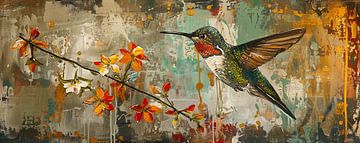 Peinture du colibri sur Caprices d'Art